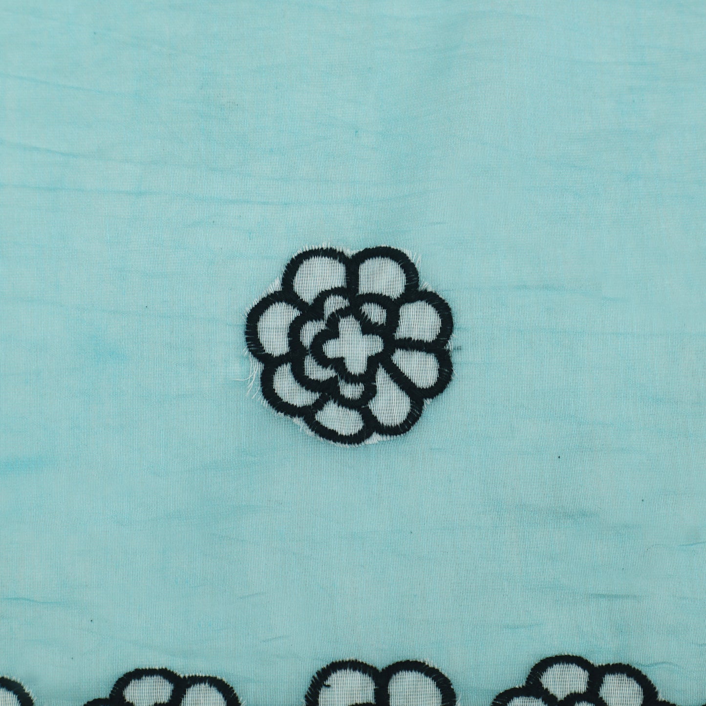 Mul Chanderi Border Embroidery Fabric