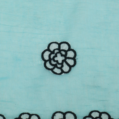 Mul Chanderi Border Embroidery Fabric