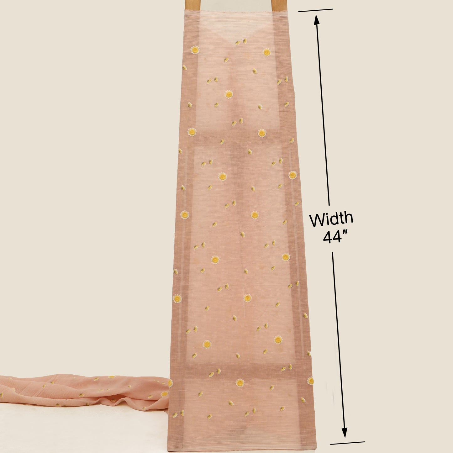 Crush Chanderi Embroidery Fabric