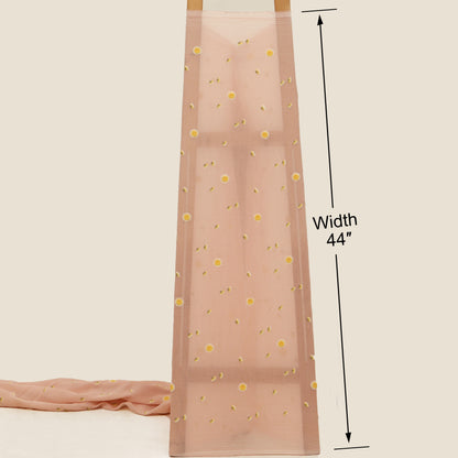 Crush Chanderi Embroidery Fabric
