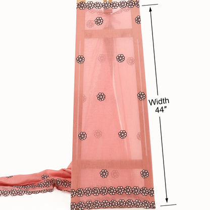 Mul Chanderi Border Embroidery Fabric