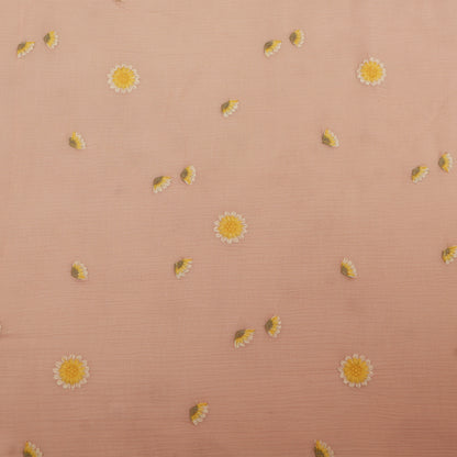 Crush Chanderi Embroidery Fabric