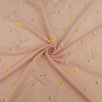 Crush Chanderi Embroidery Fabric