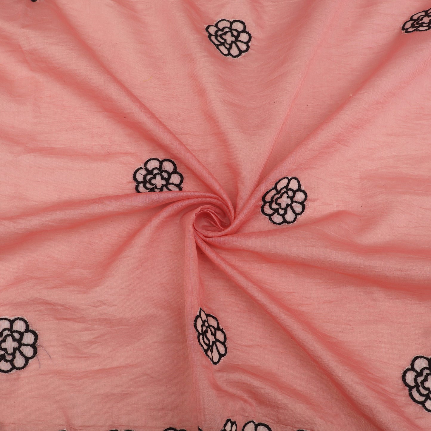 Mul Chanderi Border Embroidery Fabric