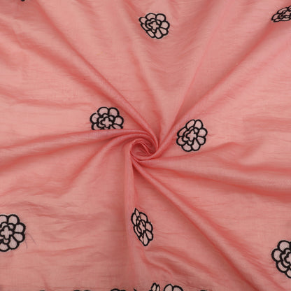 Mul Chanderi Border Embroidery Fabric