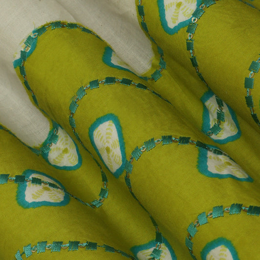 Colored Color Cotton Patch Work Plazo Fabric