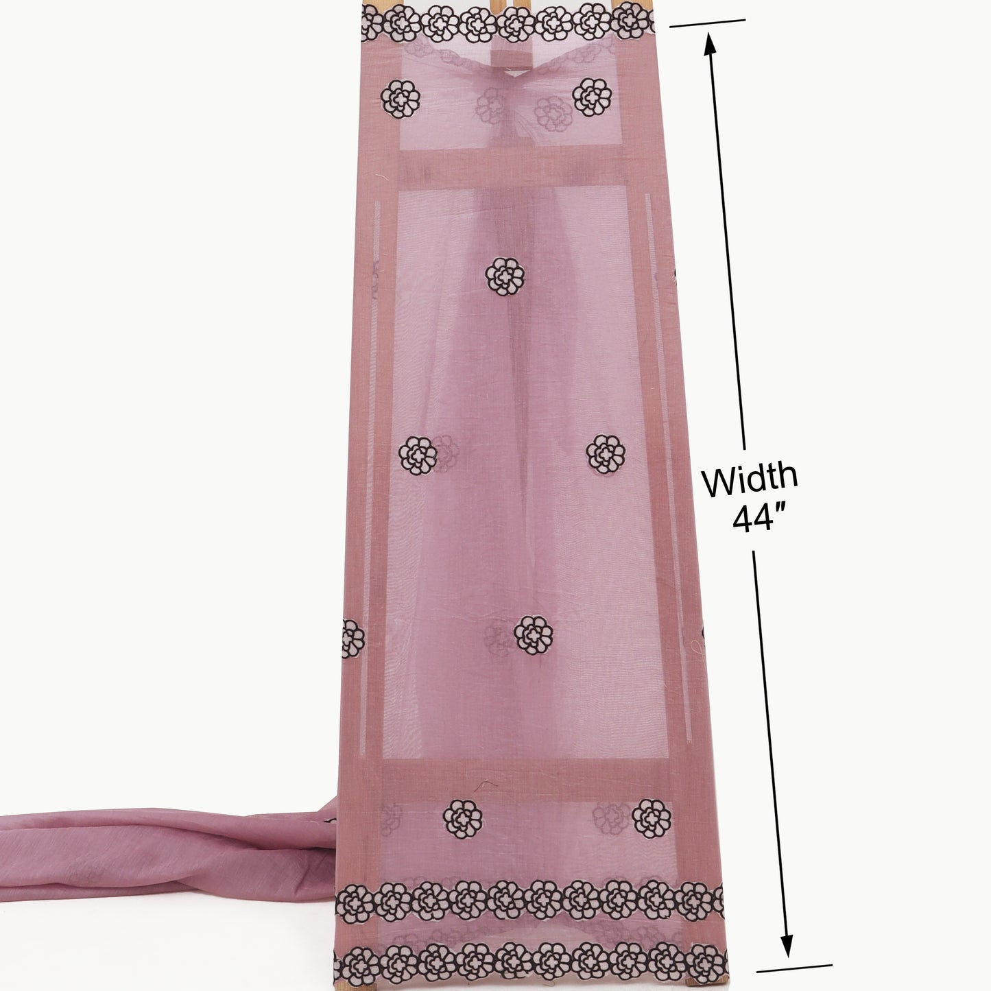 Mul Chanderi Border Embroidery Fabric