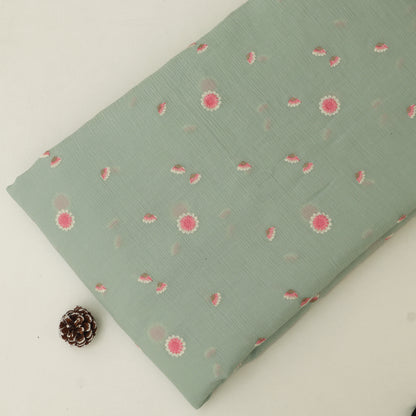 Crush Chanderi Embroidery Fabric