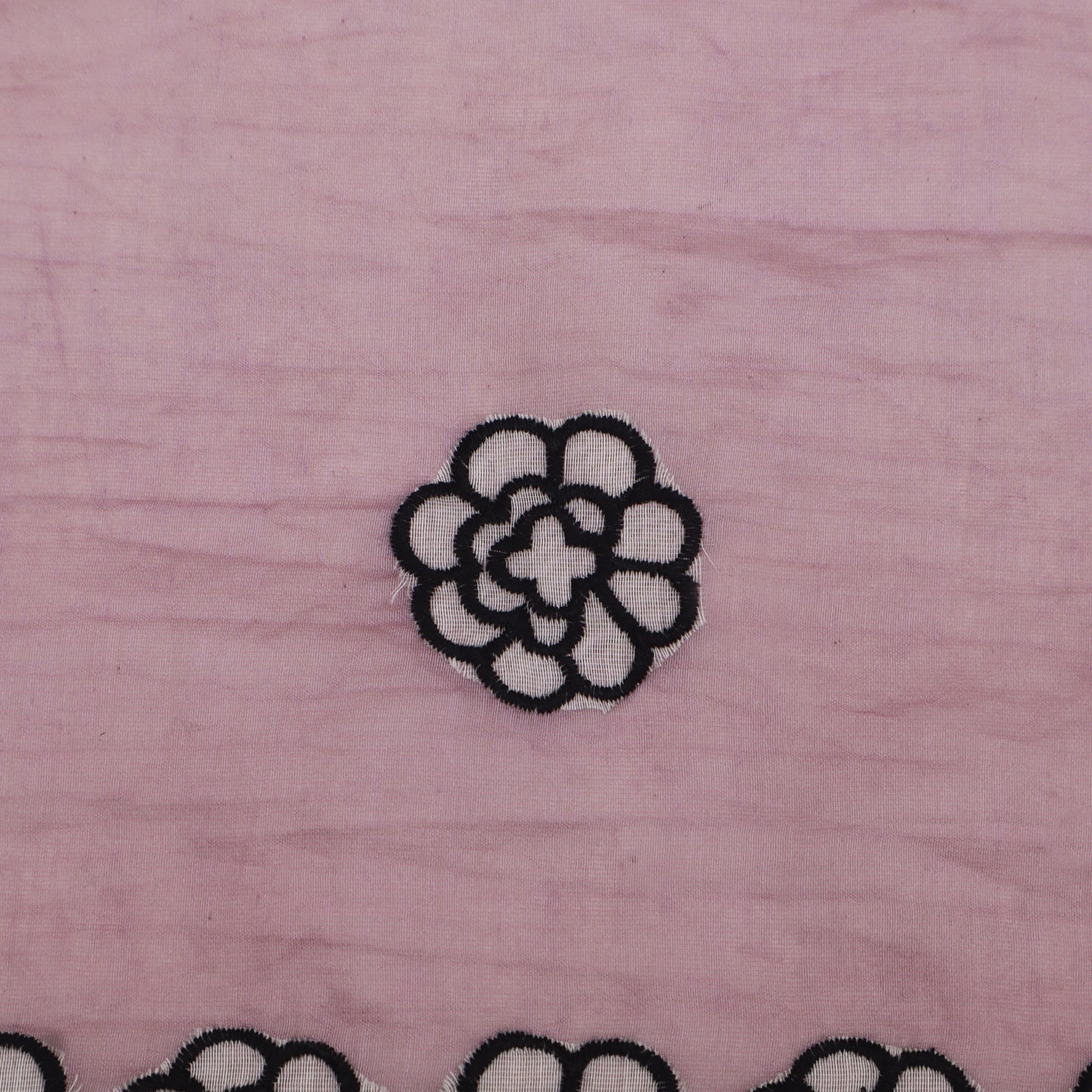 Mul Chanderi Border Embroidery Fabric