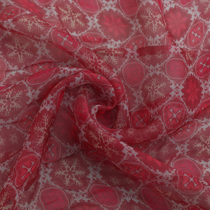 Multicolor Organza Print Fabric