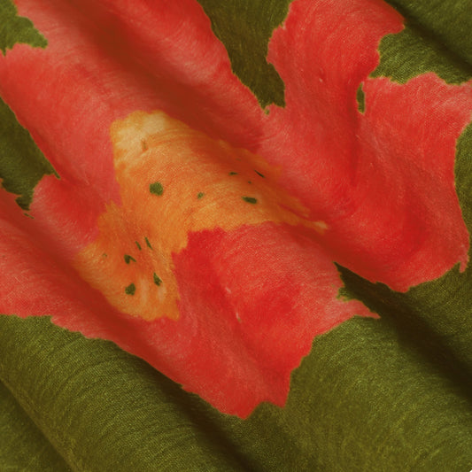 Floral Velvet Print Fabric