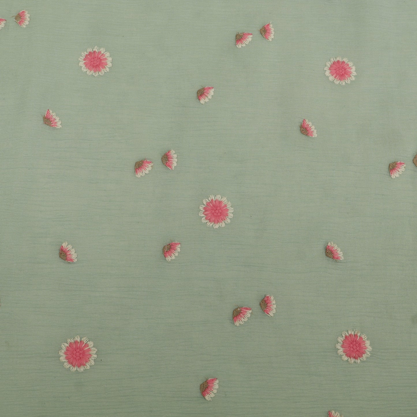Crush Chanderi Embroidery Fabric