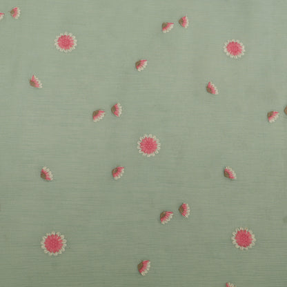 Crush Chanderi Embroidery Fabric