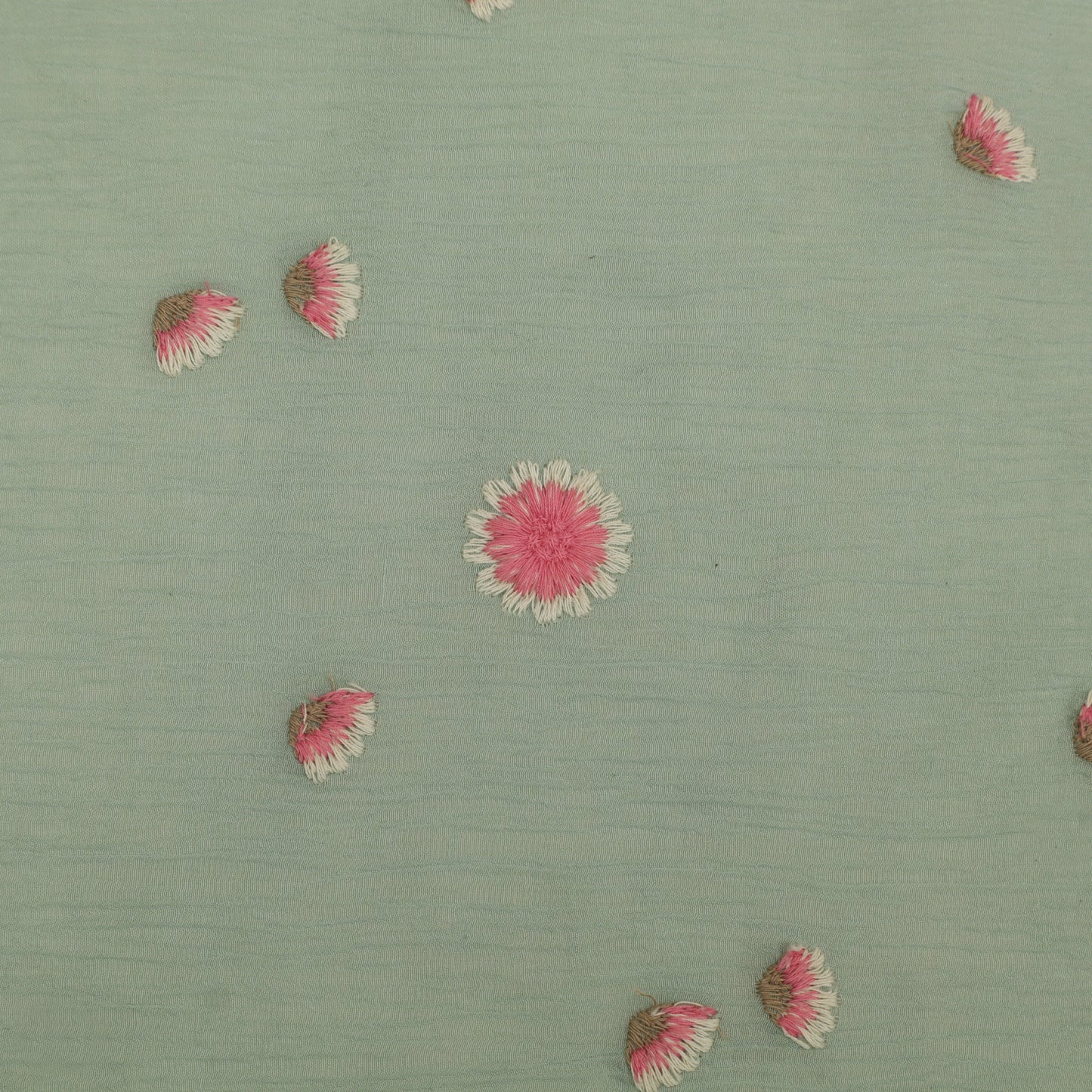 Crush Chanderi Embroidery Fabric