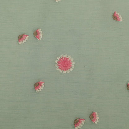 Crush Chanderi Embroidery Fabric