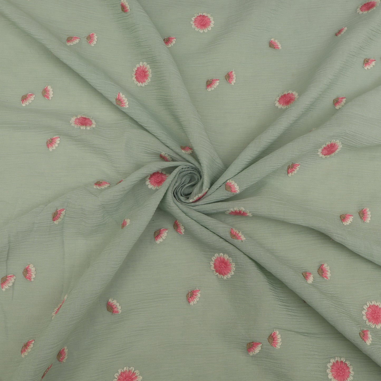 Crush Chanderi Embroidery Fabric