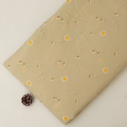 Crush Chanderi Embroidery Fabric