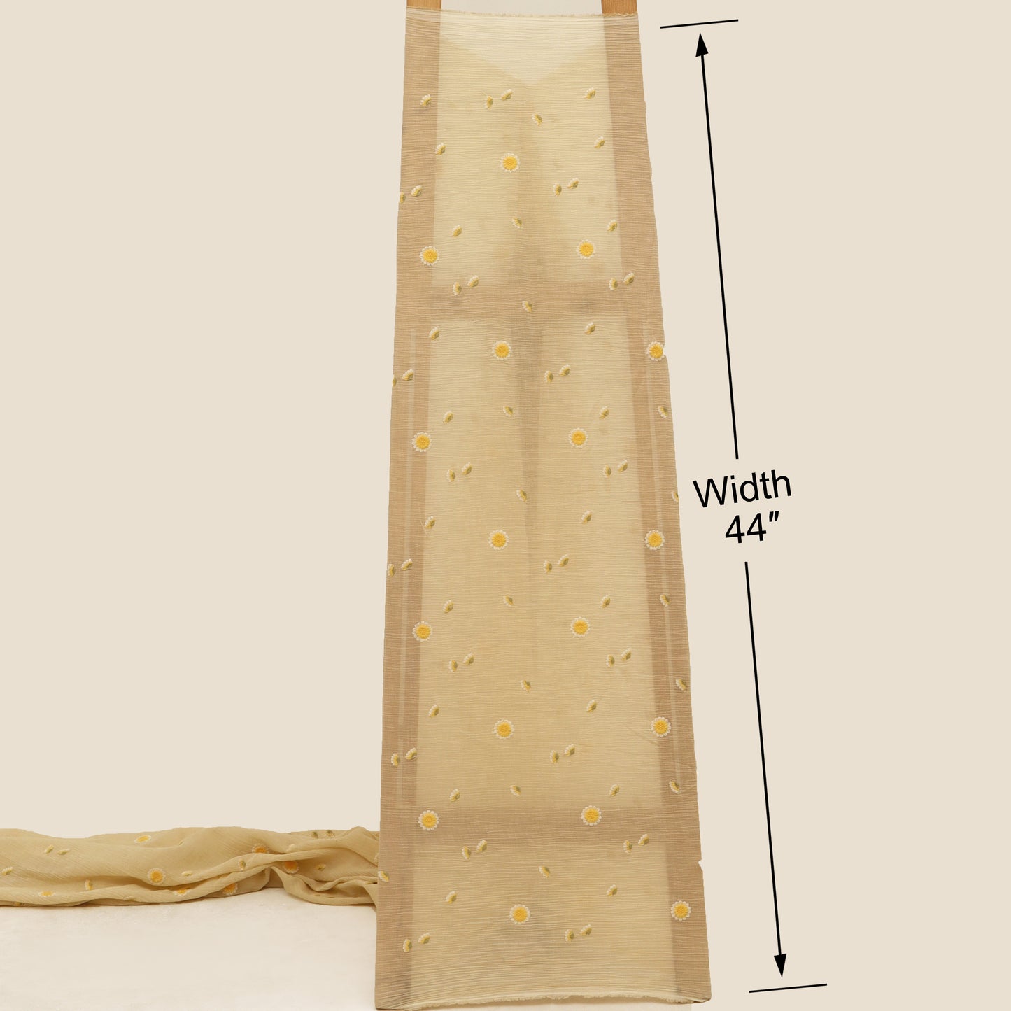 Crush Chanderi Embroidery Fabric