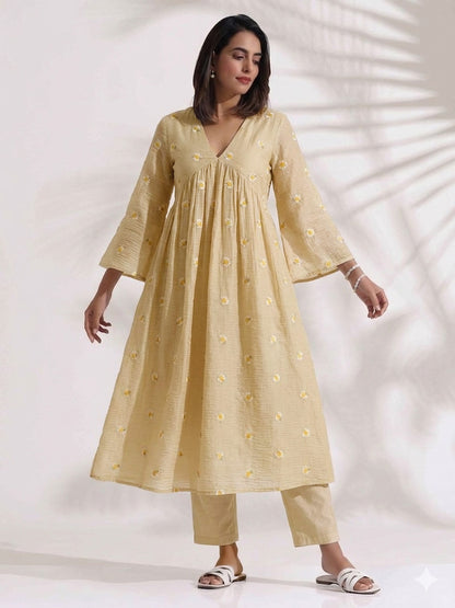 Crush Chanderi Embroidery Fabric