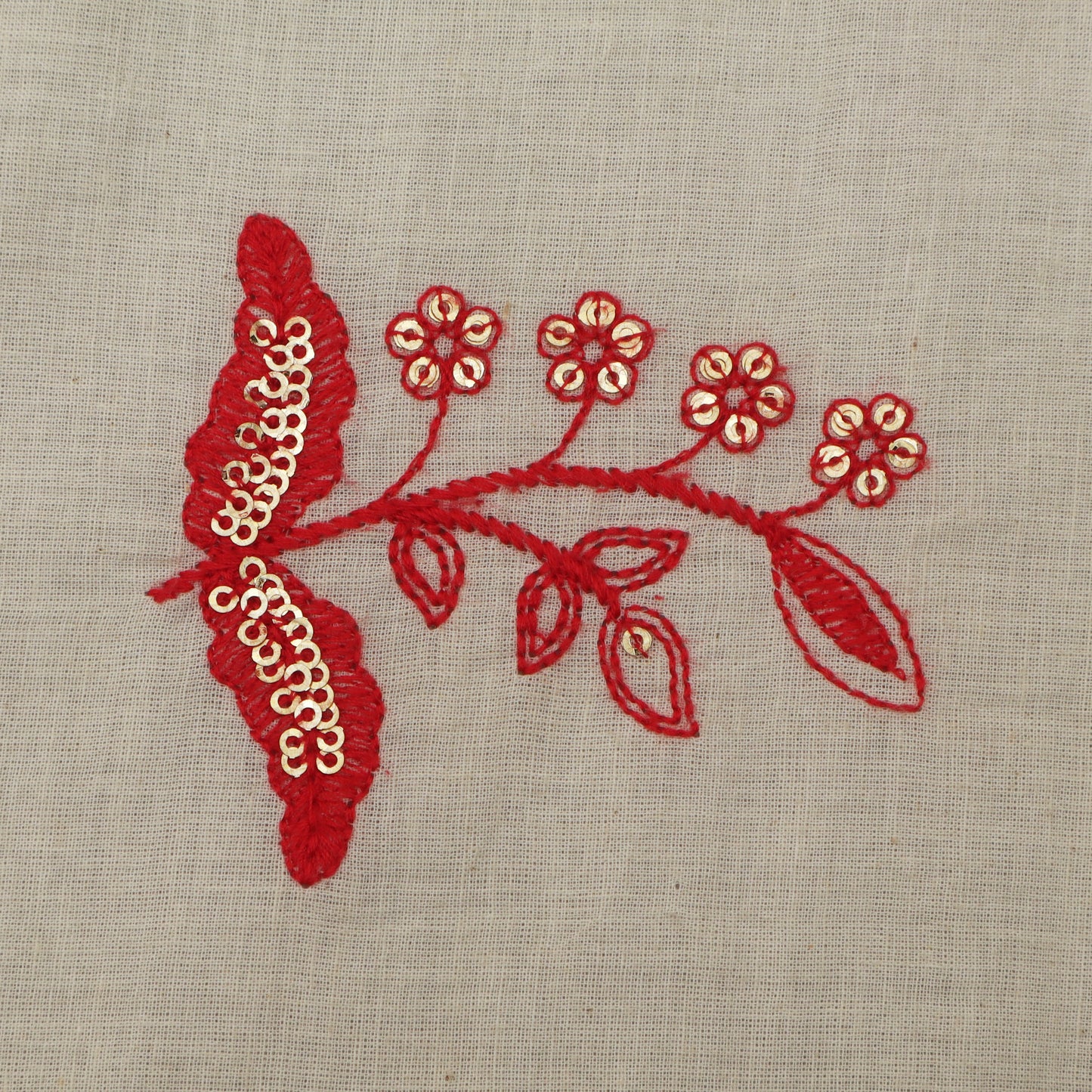 Colored Kora Cotton Embroidery Fabric