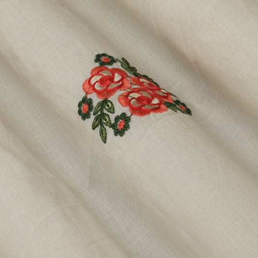 Colored Kora Cotton Embroidery Fabric