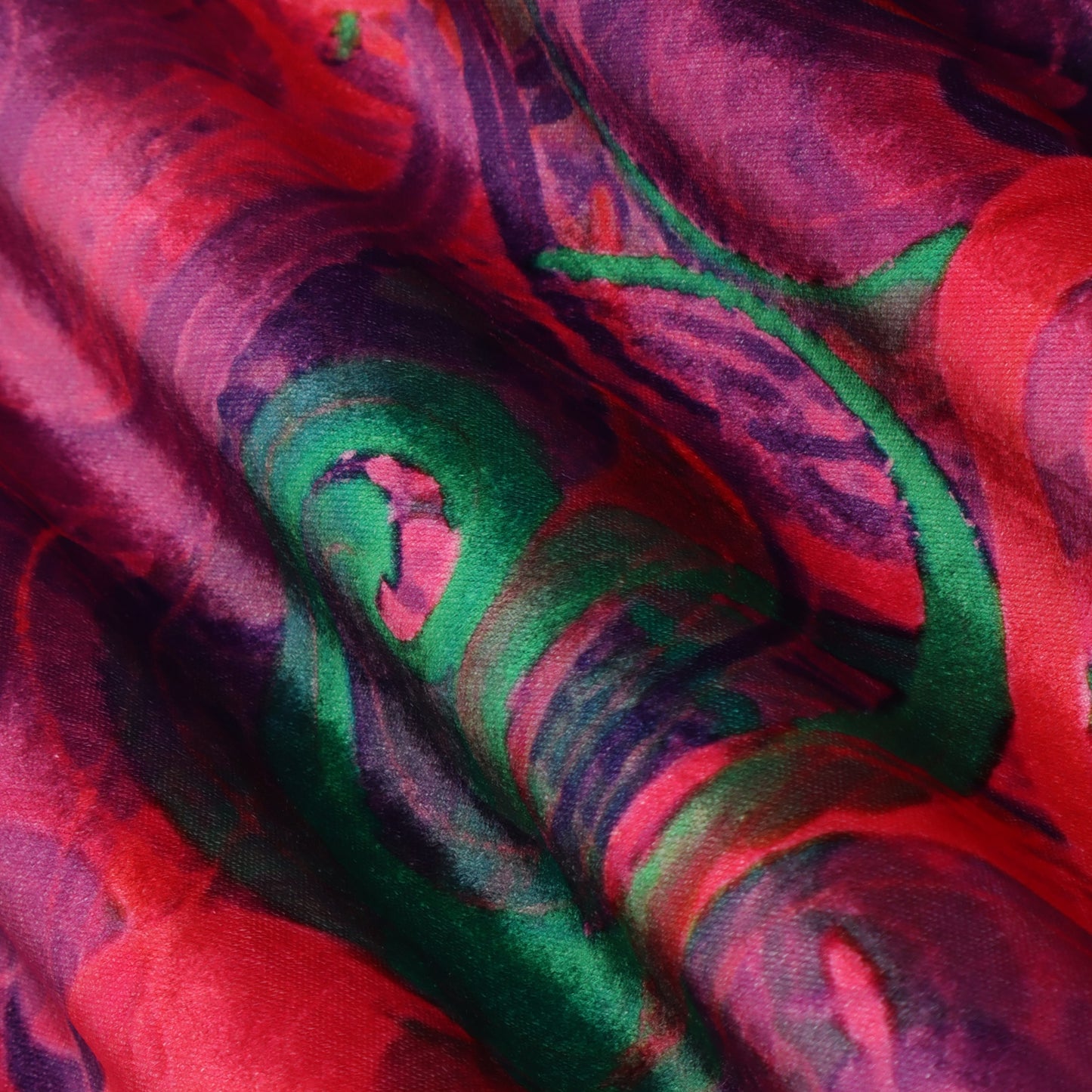 Abstract Velvet Print Fabric