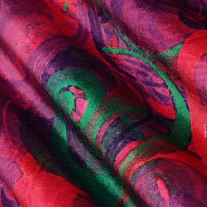 Abstract Velvet Print Fabric