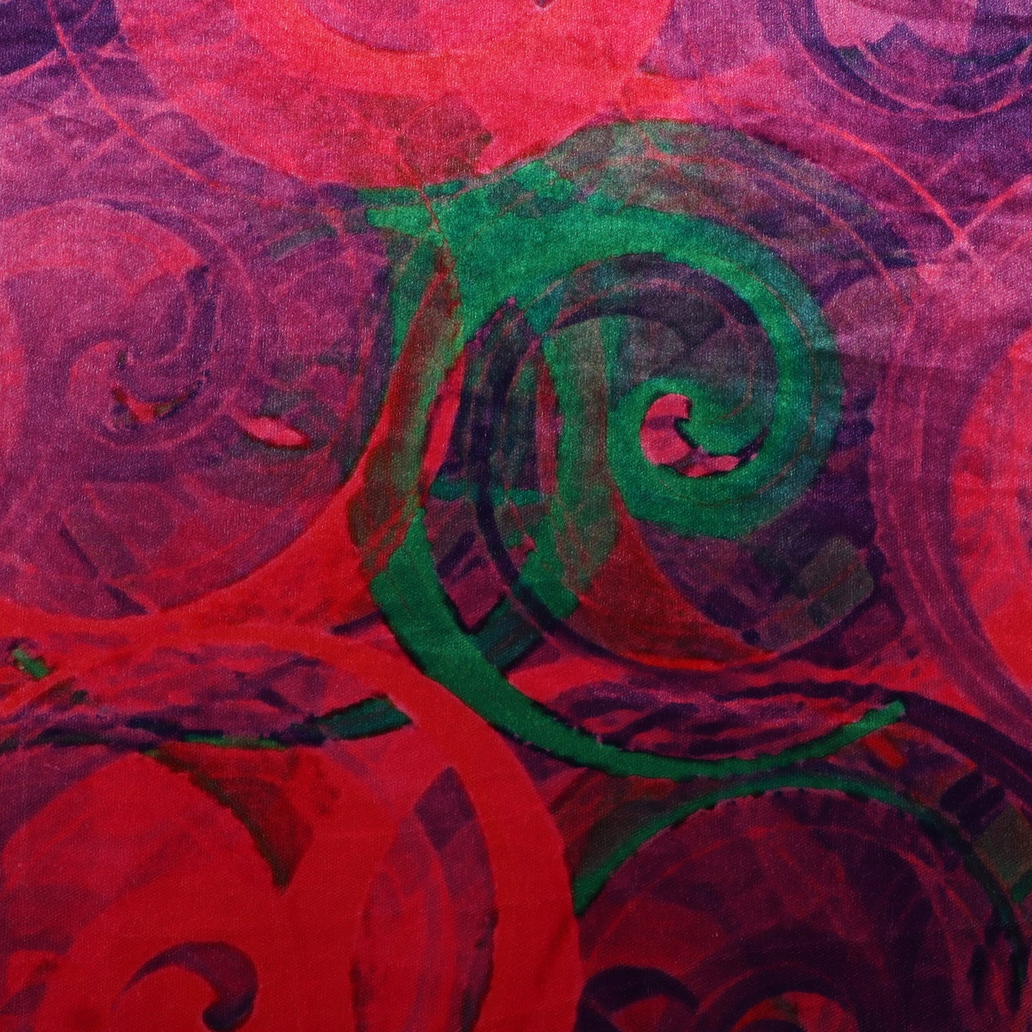 Abstract Velvet Print Fabric