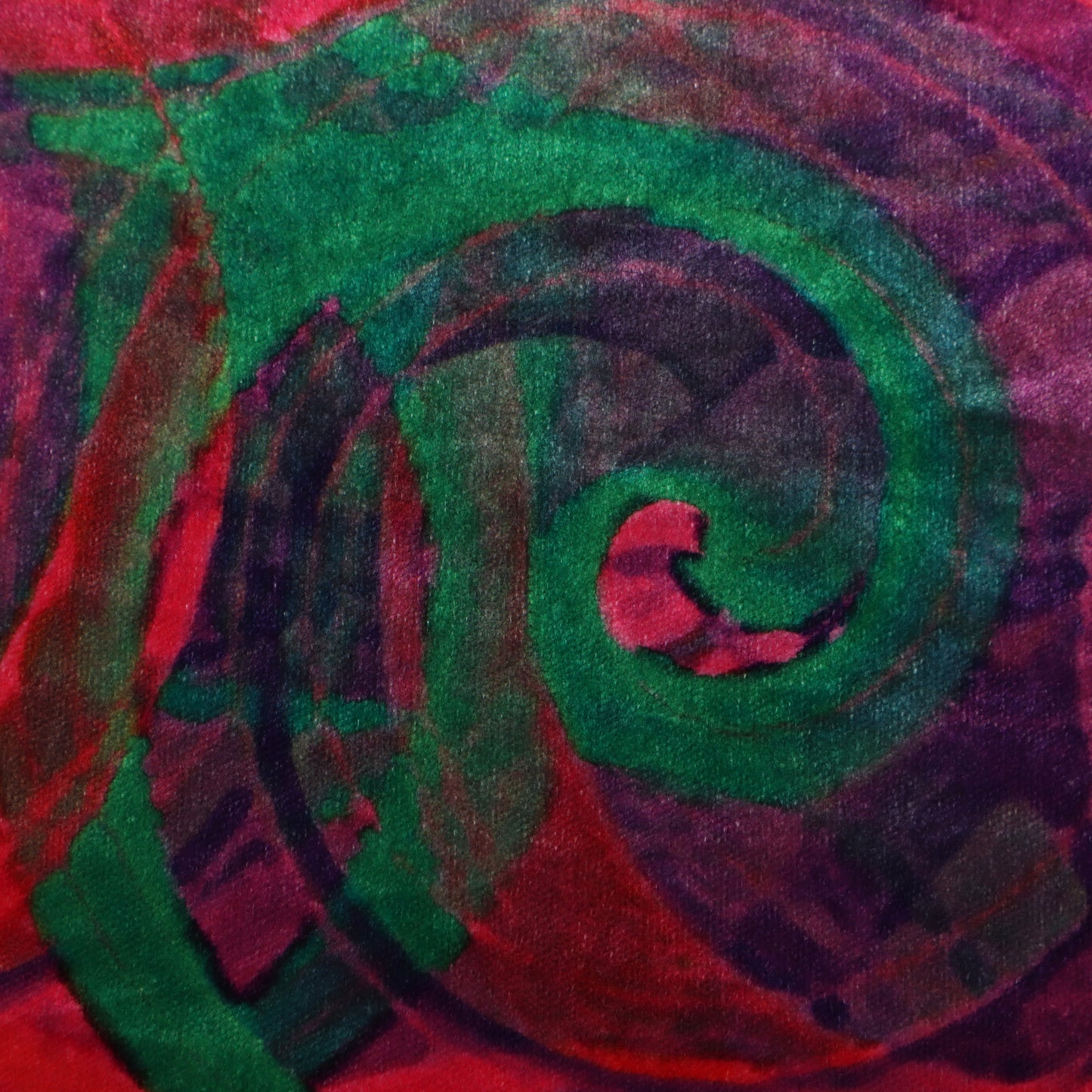 Abstract Velvet Print Fabric