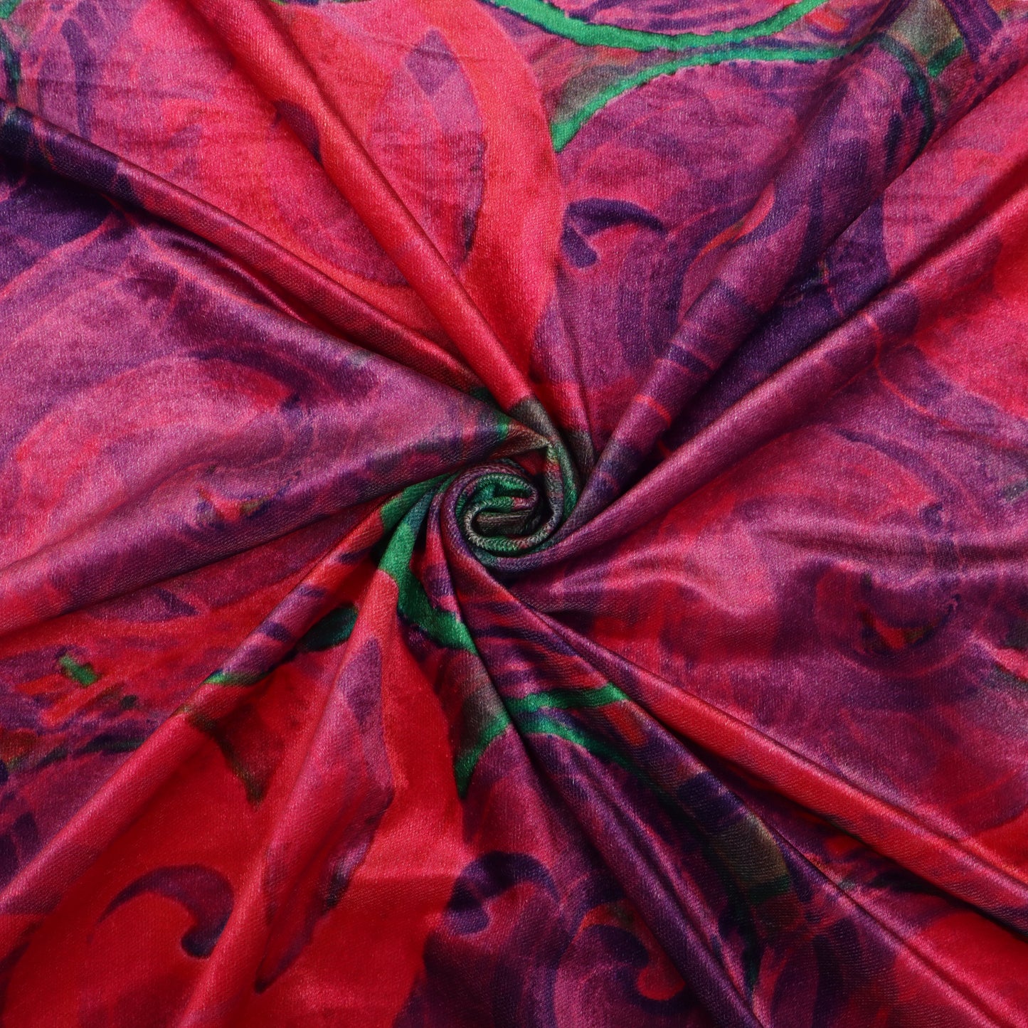 Abstract Velvet Print Fabric