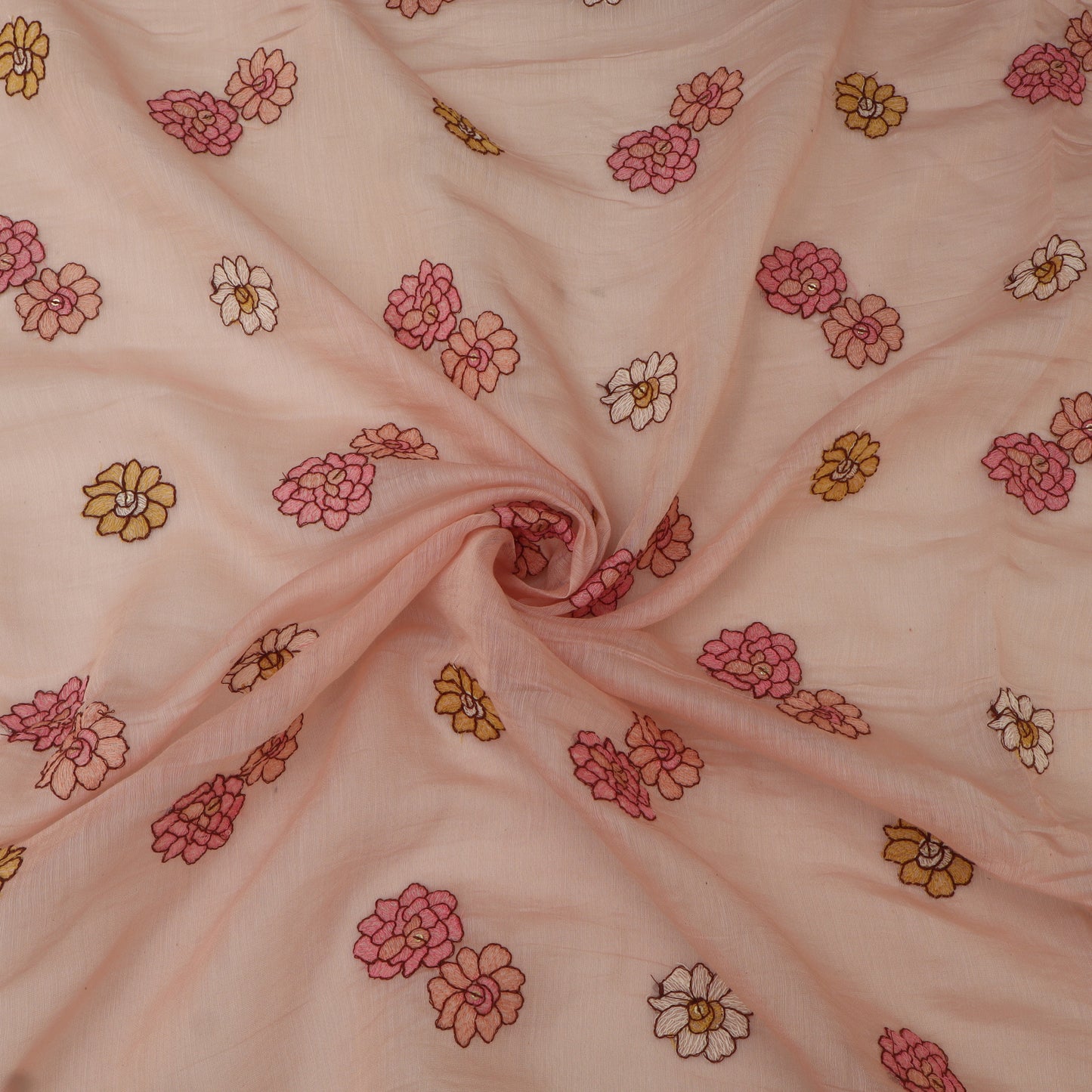 Chanderi Embroidery Fabric
