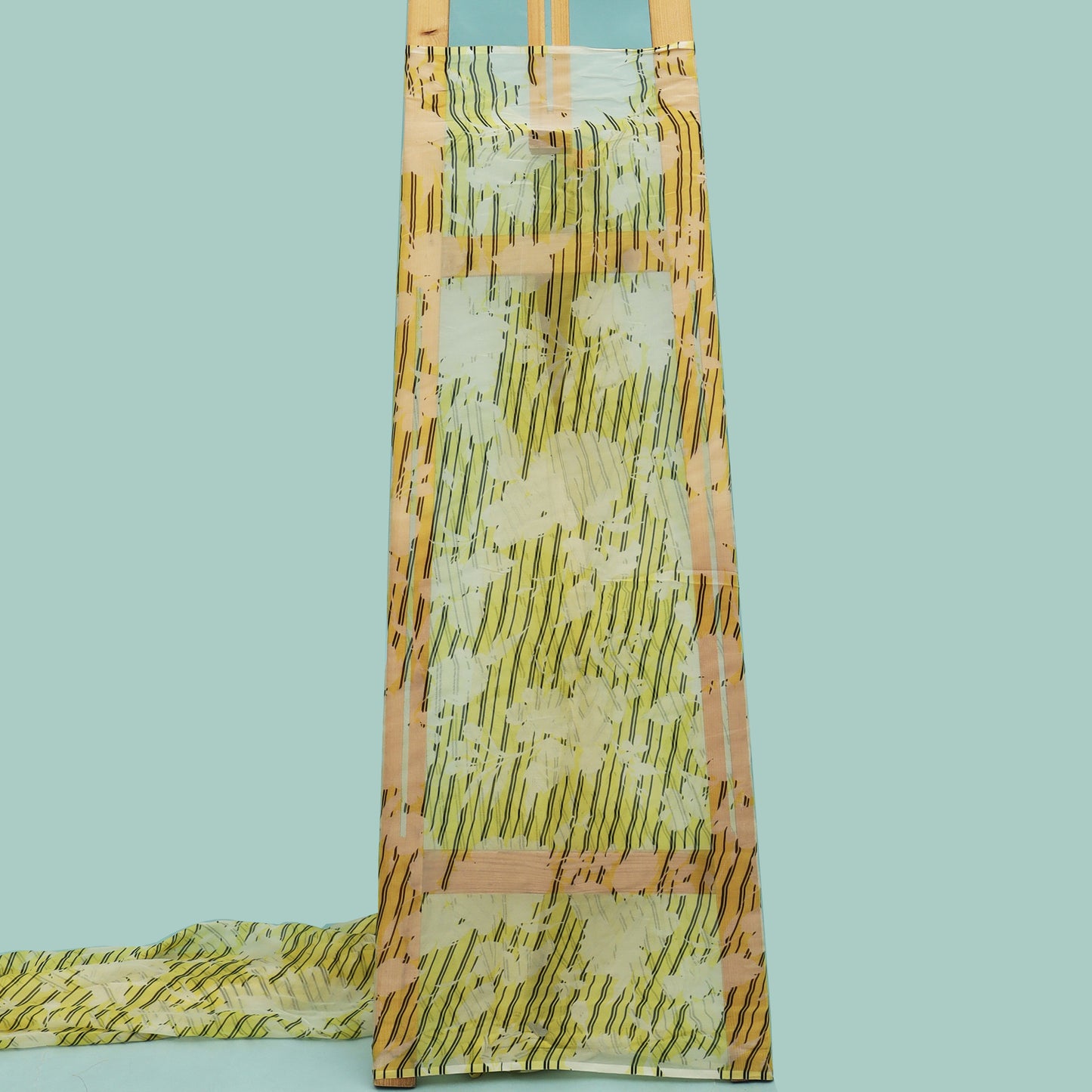 Multicolor Organza Print Fabric