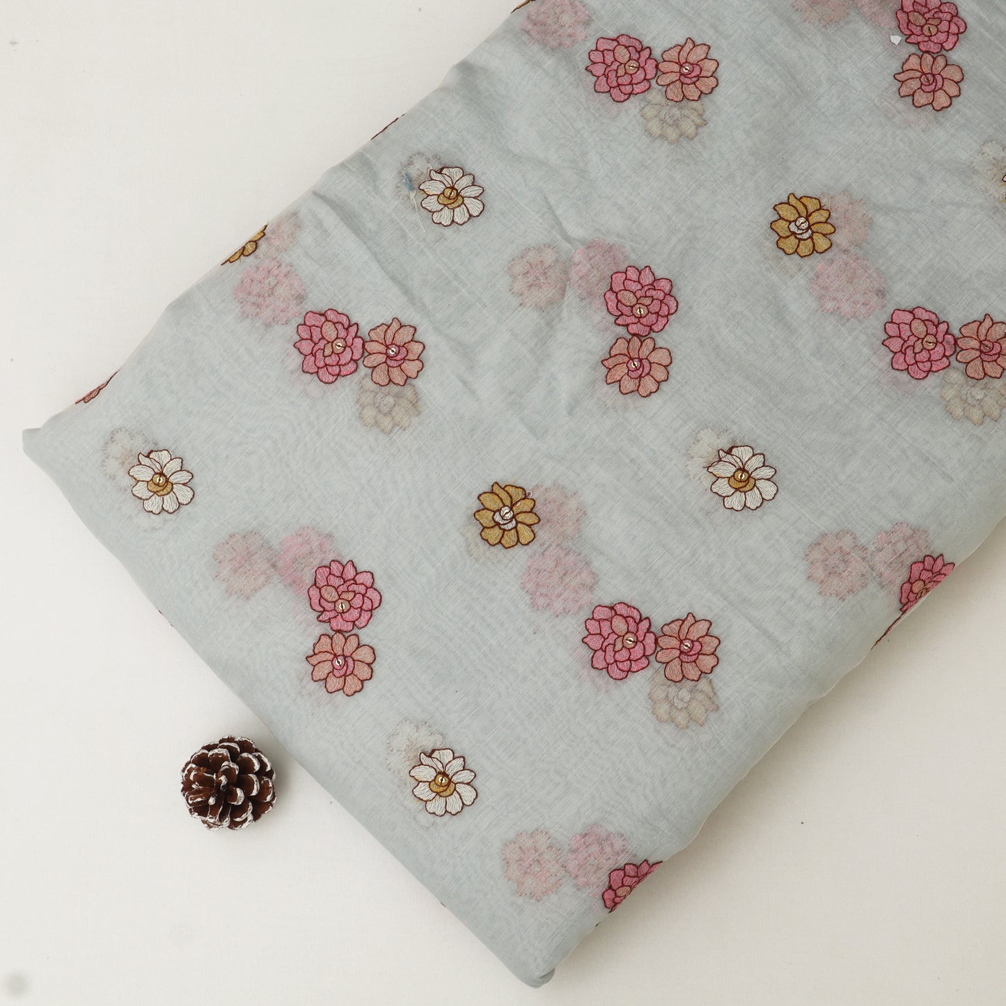 Chanderi Embroidery Fabric
