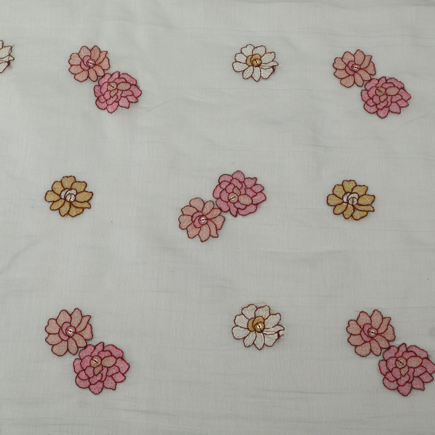 Chanderi Embroidery Fabric