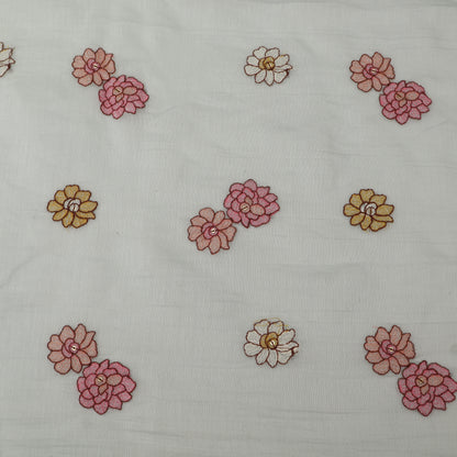 Chanderi Embroidery Fabric