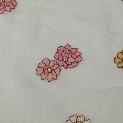 Chanderi Embroidery Fabric