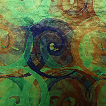 Abstract Velvet Print Fabric