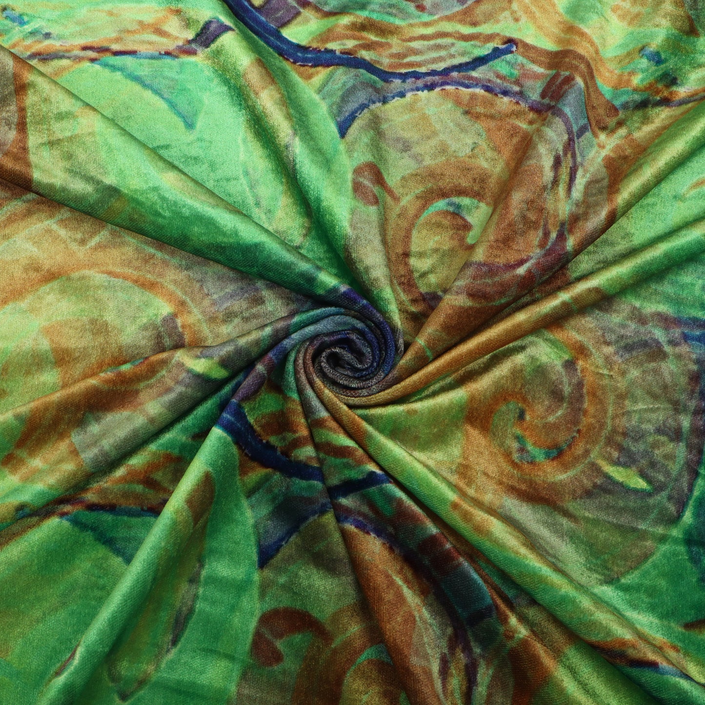 Abstract Velvet Print Fabric