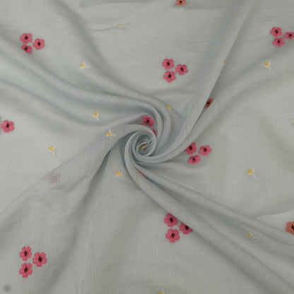 Chanderi Embroidery Fabric