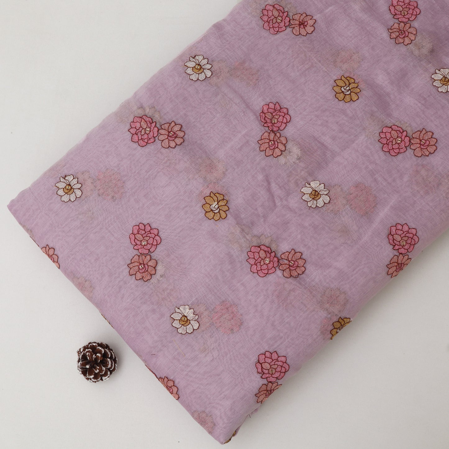 Chanderi Embroidery Fabric