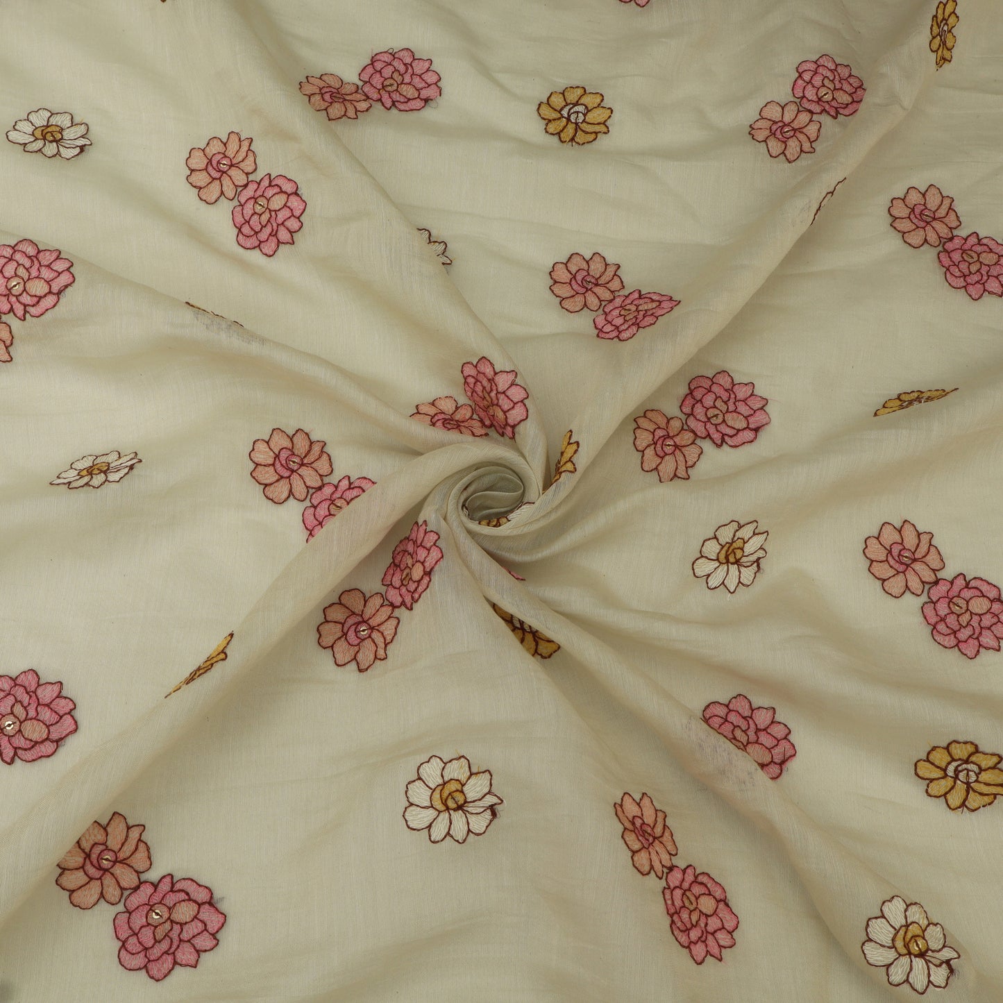 Chanderi Embroidery Fabric