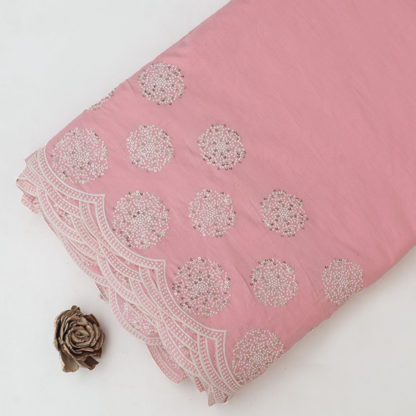 Cotton Border Embroidery Fabric