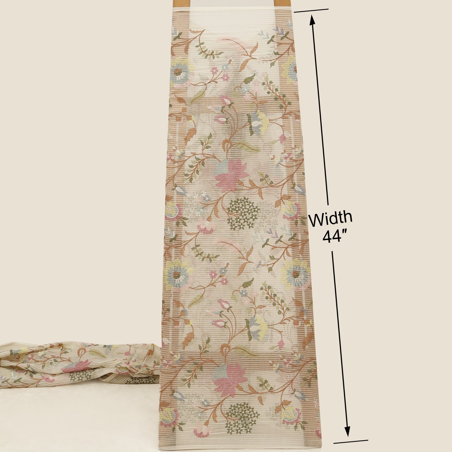 Mul Chanderi Embroidery Fabric