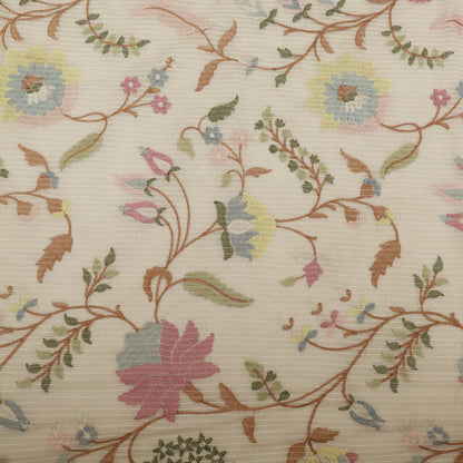 Mul Chanderi Embroidery Fabric