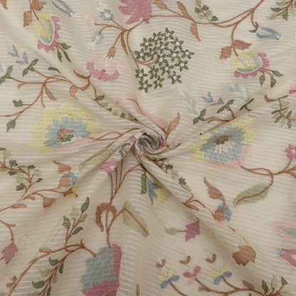 Mul Chanderi Embroidery Fabric