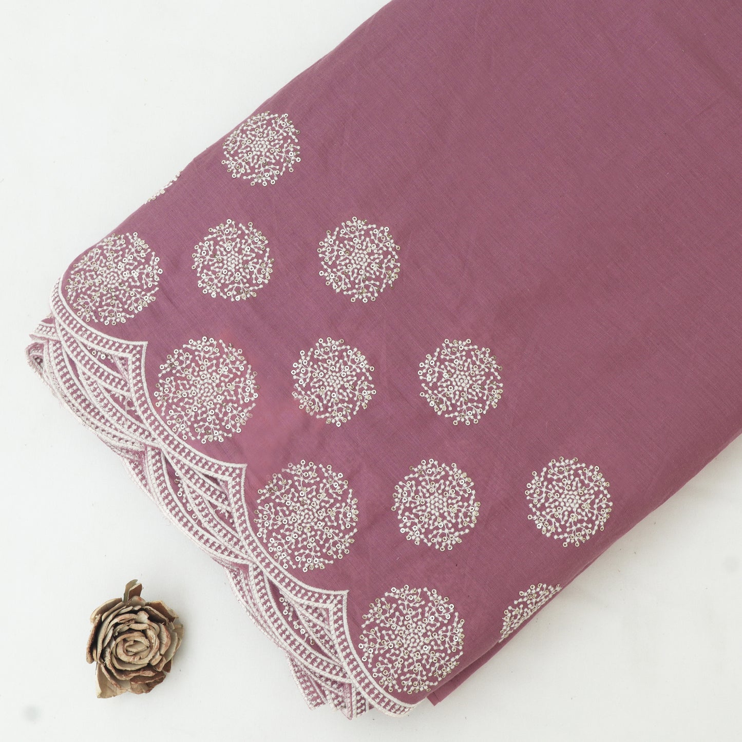 Cotton Border Embroidery Fabric