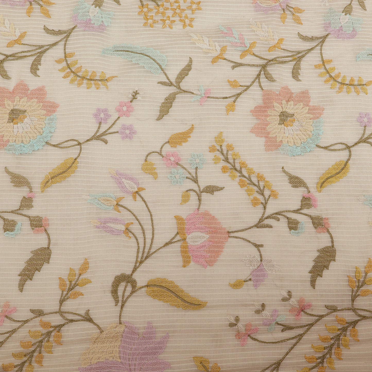 Mul Chanderi Embroidery Fabric