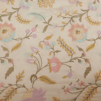 Mul Chanderi Embroidery Fabric