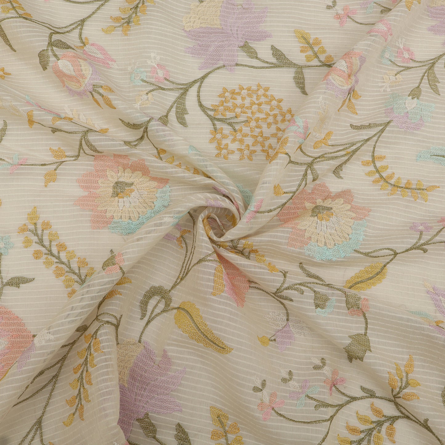 Mul Chanderi Embroidery Fabric