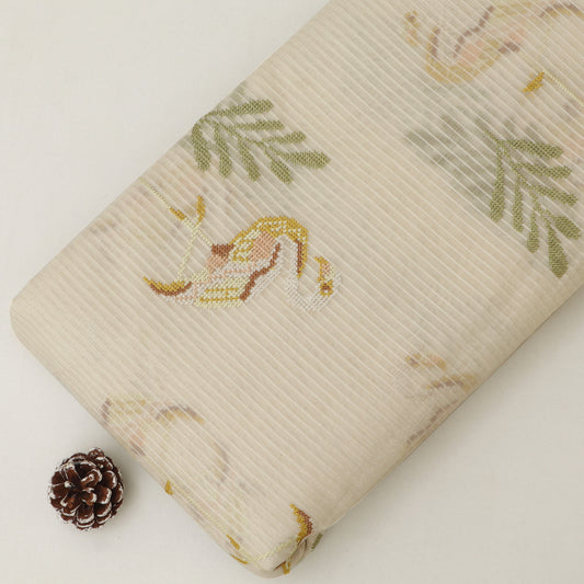 Mul Chanderi Embroidery Fabric